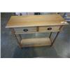 Image 8 : WOOD 2 DRAWER CONSOLE TABLE