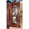 Image 2 : 2 EASTERN ROSEWOOD FRAMED STONE ART BIRD SCENES