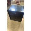 Image 1 : SLIDE OUT GLASSTOP ENDTABLE DESK WITH 3 DRAWERS