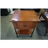 Image 1 : METAL AND WOOD 2 DRAWER NIGHTSTAND