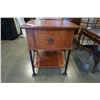Image 2 : METAL AND WOOD 2 DRAWER NIGHTSTAND