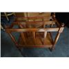 Image 2 : QUEEN ANNE STYLE STOOL AND WOOD MAGAZINE RACK