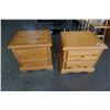 Image 1 : PAIR OF PINE 2 DRAWER NIGHTSTANDS