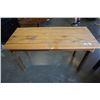 Image 1 : RUSTIC WOOD TABLE - 4 FOOT LONG X 22 INCHES WIDE X 27.5 TALL