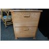 Image 2 : OAK 2 DRAWER LOCKING FILING CABINET WITH KEY