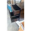 Image 2 : BLACK FILING CABINET ENDTABLE AND WHITE ENDTABLE