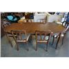 Image 1 : MALCOLM FURNITURE FRENCH PROVINCIAL DINING TABLE WITH 2 LEAFS AND 6 CHAIRS