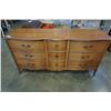 Image 2 : FRUITWOOD 9 DRAWER DRESSER - 66 INCHES WIDE X 20 DEEP X 34.5 TALL