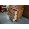 Image 8 : FRUITWOOD 5 DRAWER CHEST OF DRAWERS - 37.5 INCHES WIDE X 19.5 DEEP X 49.5 TALL