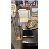 Image 1 : BRASS FIRE LOG HOLDER AND DISH, SCALE, AND CD RACK