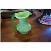 Image 5 : PINK PEONY CAKE PLATTER, PYREX DISH, ART GLASS PITCHER, JAPAN TIGER FIGURE