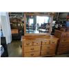 Image 1 : VILAS MAPLE 6 DRAWER DRESSER WITH MIRROR