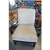 Image 1 : MODERN WOOD FRAMED ARMCHAIR WITH BACK CUSHION