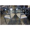 Image 2 : ROUND GLASSTOP DINING TABLE WITH 4 CHAIRS