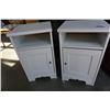 Image 2 : PAIR OF WHITE ENDTABLES