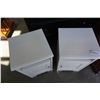 Image 3 : PAIR OF WHITE ENDTABLES