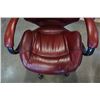 Image 2 : RED LEATHER ROLLING OFFICE CHAIR