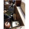 Image 4 : LOT OF LAMPS, BROWNIE CAMERA, COPPER LIGHT FIXTURE