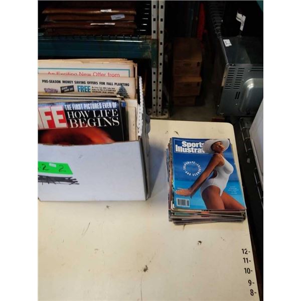 LOT OF SPORTS ILLUSTRATED MAGAZINE INCLUDING 10 SWIMSUIT ISSUES FROM 1970s TO 1990s