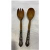 Image 2 : SILVER PLATE BIRKS SALAD FORKS, SILVER PLATE CANDLE HOLDER, AND SERVING UTENSILS