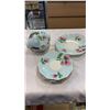 Image 1 : FOLEY GLENGARY THISTLE CHINA SET - 4 CUPS AND SAUCERS, 6 SIDE PLATES AND SERVING PLATE