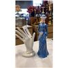 Image 3 : LOT OF GLASS AND PORCELAIN FIGURES, AND WALL HANGINGS