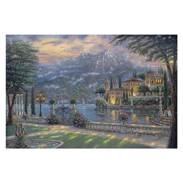 Robert Finale, "Villa Balbianello" Hand Signed, Artist Embellished AP Limited Edition on Canvas with
