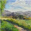 Image 2 : Charles Knecht, "Path to the Palms" Original Oil Painting on Canvas, Hand Signed with Letter of Auth