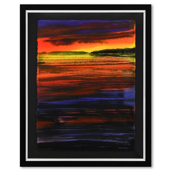 Wyland, "Abstract" Framed Original Watercolor Painting, Hand Signed with Letter of Authenticity.
