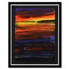 Image 1 : Wyland, "Abstract" Framed Original Watercolor Painting, Hand Signed with Letter of Authenticity.