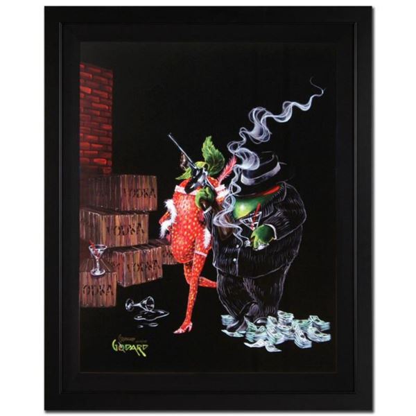 Michael Godard, "Ollie Capone" Framed Limited Edition on Canvas, Numbered and Signed with Letter of 