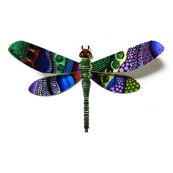 Patricia Govezensky- Original Painting on Cutout Steel  Dragonfly LXXXVIII 