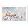 Image 1 : Larry Fanning (1938-2014), "Solstice Rendezvous - Elk" Limited Edition Lithograph, Numbered and Hand