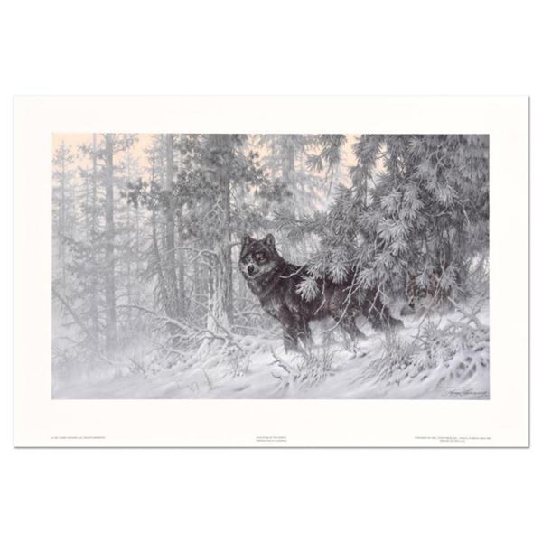 Larry Fanning (1938-2014),  Phantom of the North - Wolf (Small)  Limited Edition Lithograph, Numbere