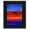 Image 1 : Wyland, "Last Night" Framed Original Watercolor Painting Hand Signed with Letter of Authenticity. (D