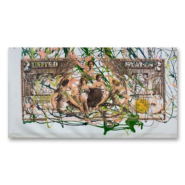 Steve Kaufman (1960-2010) "1896 Silver Certificate ($2)" Hand Signed and Numbered Limited Edition Ha