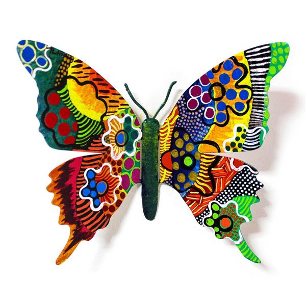 Patricia Govezensky- Original Painting on Cutout Steel "Butterfly CLXIII"