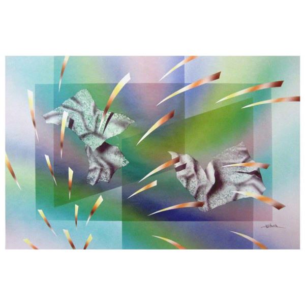 Ken Shotwell, "Velocity" Hand Signed Original Panting with Certificate of Authenticity.