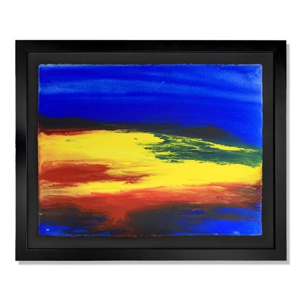 Wyland, "Untitled" Framed Original Watercolor Painting Hand Signed with Letter of Authenticity.