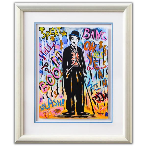 Nastya Rovenskaya- Original Mixed Media on Paper "Chaplin"