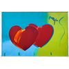 Image 2 : Peter Max- Original Mixed Media "Two Hearts As One"