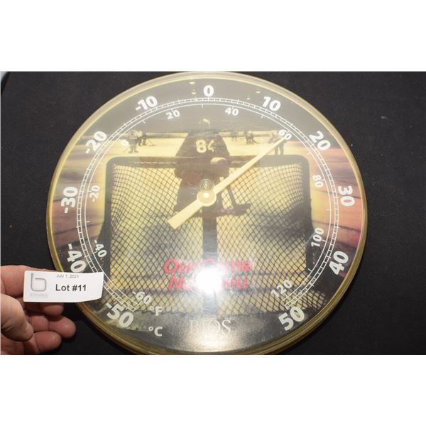 VINTAGE ADVERTISING THERMOMETER HOCKEY THEME