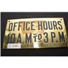 Image 1 : BRASS ANTIQUE HEAVY BANK BANKING SIGN
