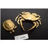Image 1 : BRASS CRAB AND TURTLE