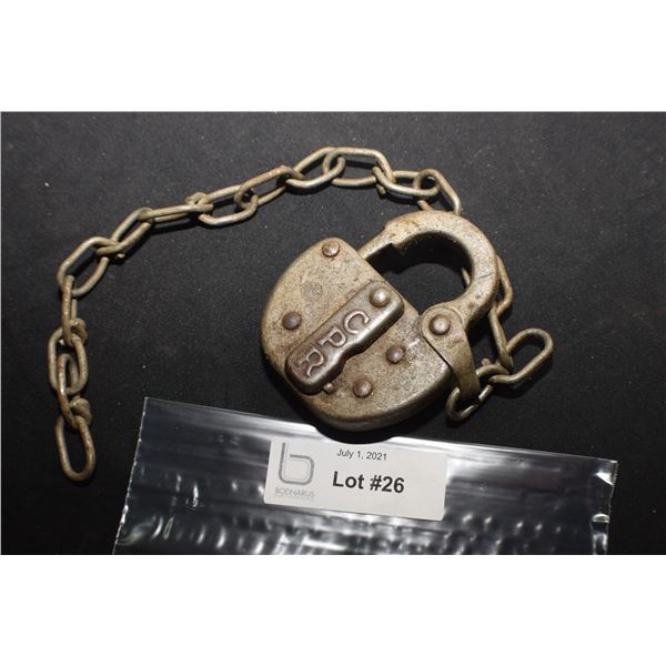 CPR RAILWAY LOCK NO KEY