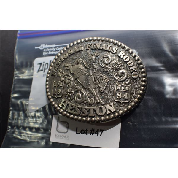 HESSTON 1984 RODEO BELT BUCKLE