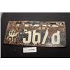 Image 1 : 1919 PORCELAIN SASKATCHEWAN LICENSE PLATE