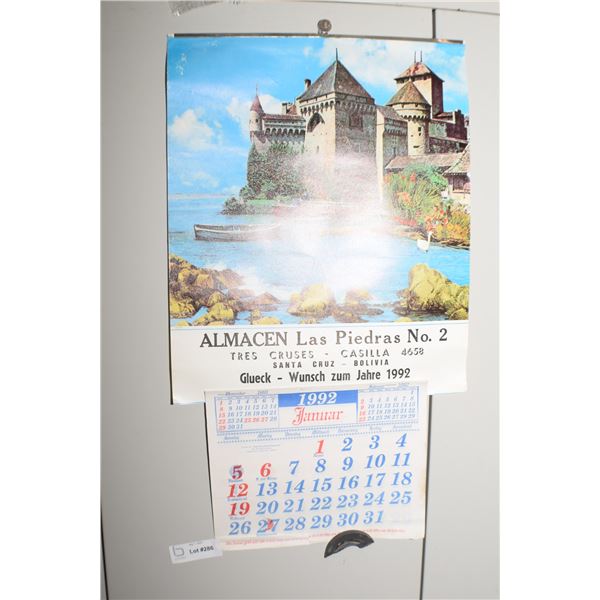 BOLIVIA  ANTIQUE CALENDAR