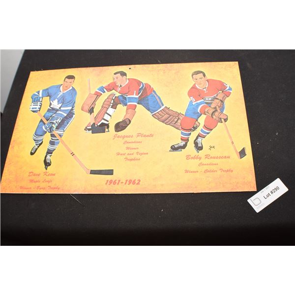 VINTAGE MONTREAL CANADIENS NHL HOCKEY 1962 PICTURE