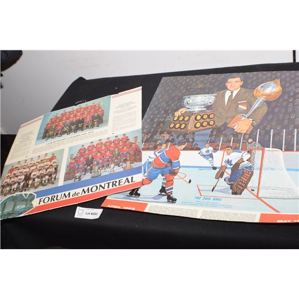 VINTAGE MONTREAL CANADIENS NHL HOCKEY 2 X PICTURES